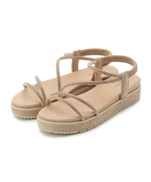 SHOO・LA・RUE/シューラルー キラキラループサンダル ベージュ(052) 45(24.5cm) SHOO・LA・RUE/シューラルー キラキラループサンダル ベージュ(052) 45(24.5cm)
