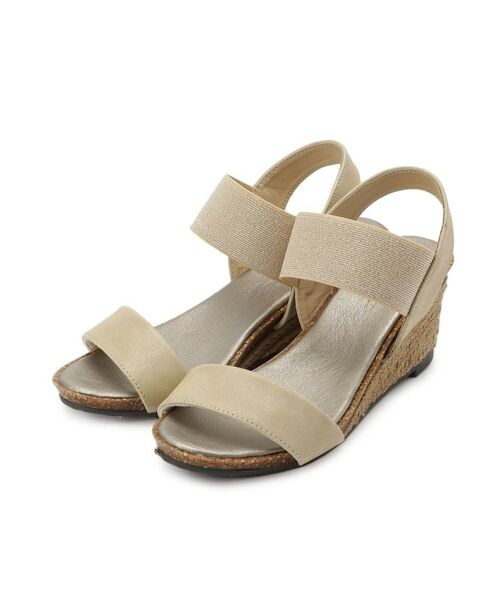 SHOO・LA・RUE/シューラルー 片手ではけるサンダル シューダル 25SS ゴールド(007) 25(22.5cm) SHOO・LA・RUE/シューラルー 片手ではけるサンダル シューダル 25SS ゴールド(007) 25(22.5cm)