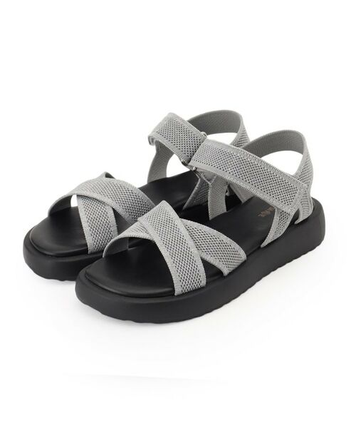 SHOO・LA・RUE/シューラルー ニットサンダル シルバー(006) 45(24.5cm) SHOO・LA・RUE/シューラルー ニットサンダル シルバー(006) 45(24.5cm)