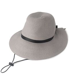 SHOO・LA・RUE / シューラルー ハット | 【UV】リボン付きブレードキャペリンハット【サイズ調整／あご紐付き】