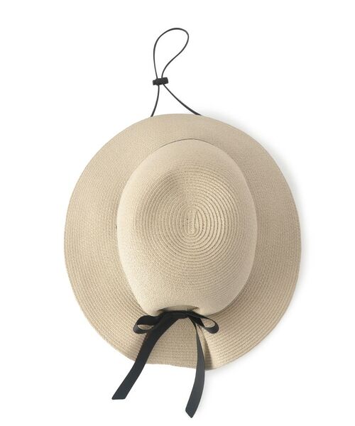 SHOO・LA・RUE / シューラルー ハット | 【UV】リボン付きブレードキャペリンハット【サイズ調整／あご紐付き】 | 詳細3