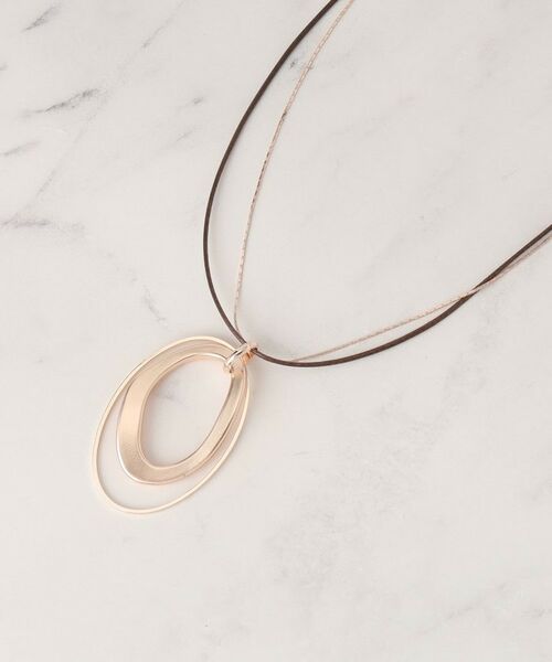SHOO・LA・RUE / シューラルー ネックレス・ペンダント・チョーカー | オーバル2連コードネックレス | 詳細1