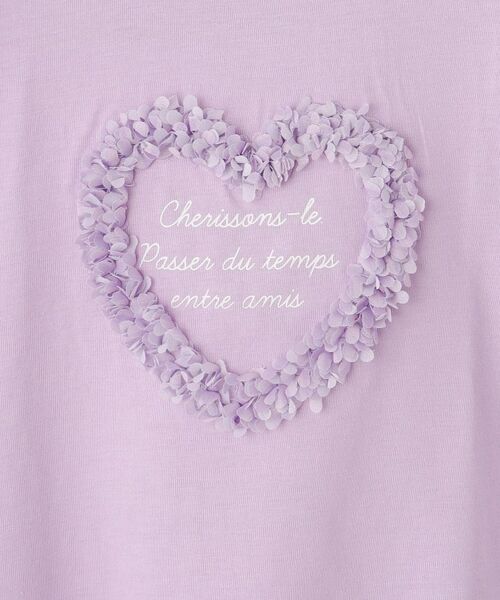 SHOO・LA・RUE / シューラルー Tシャツ | 【100-150cm/ひんやり】花びらモチーフTシャツ | 詳細9