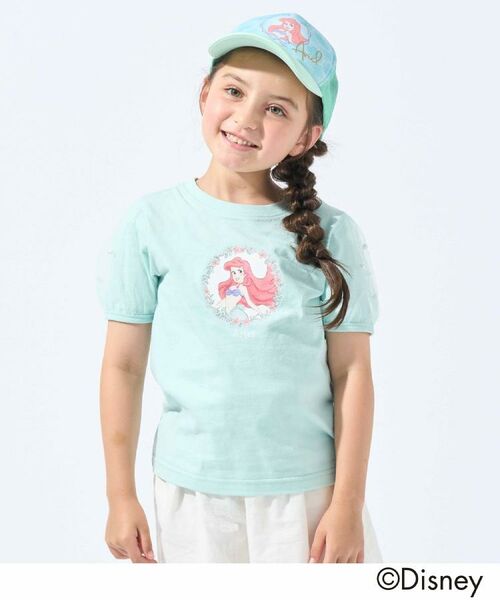 SHOO・LA・RUE / シューラルー Tシャツ | 【DISNEY】プリンセス袖チュールTシャツ(ミントグリーン(021))