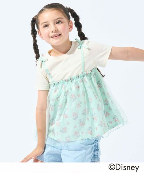 SHOO・LA・RUE / シューラルー カットソー | 【DISNEY】プリンセスドッキングプルオーバー(ライトグリーン(120))