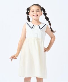 SHOO・LA・RUE / シューラルー ワンピース | 【100-150cm】チュール使いに心躍る セーラーカラーワンピース