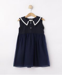 SHOO・LA・RUE / シューラルー ワンピース | 【100-150cm】チュール使いに心躍る セーラーカラーワンピース