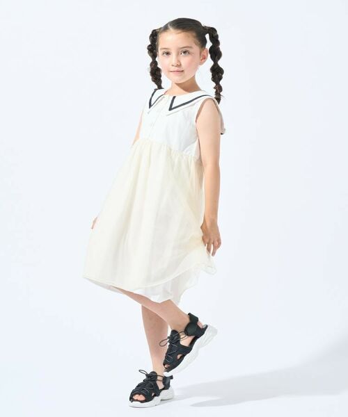SHOO・LA・RUE / シューラルー ワンピース | 【100-150cm】チュール使いに心躍る セーラーカラーワンピース | 詳細8