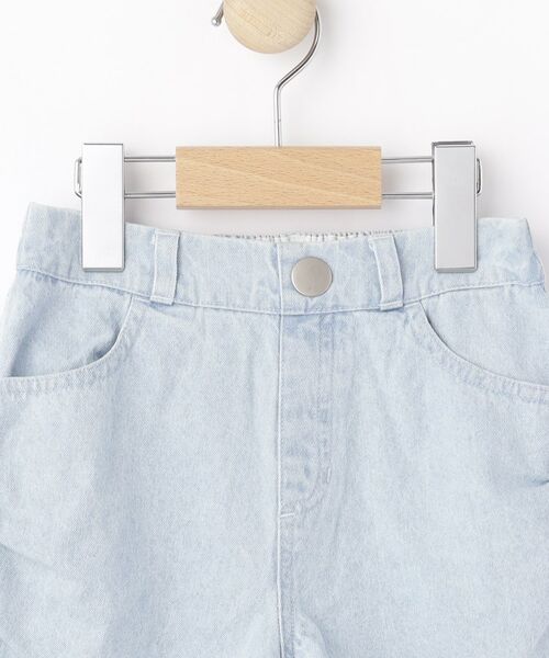 SHOO・LA・RUE / シューラルー ショート・ハーフ・半端丈パンツ | 【100-150cm】シャーリングがポイント ケミカルデニムショートパンツ | 詳細4