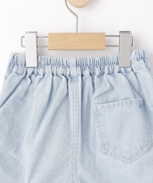 SHOO・LA・RUE / シューラルー ショート・ハーフ・半端丈パンツ | 【100-150cm】シャーリングがポイント ケミカルデニムショートパンツ | 詳細5