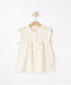 SHOO・LA・RUE / シューラルー シャツ・ブラウス | 【110-150cm】ハートボタンがアクセント ノースリーブブラウス