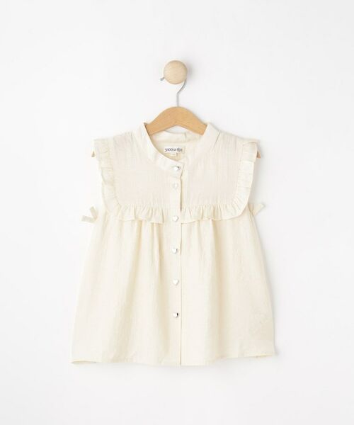 SHOO・LA・RUE / シューラルー シャツ・ブラウス | 【110-150cm】ハートボタンがアクセント ノースリーブブラウス | 詳細1