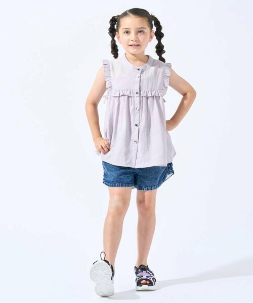 SHOO・LA・RUE / シューラルー シャツ・ブラウス | 【110-150cm】ハートボタンがアクセント ノースリーブブラウス | 詳細11