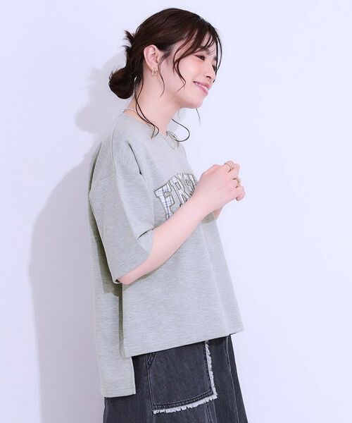 SHOO・LA・RUE / シューラルー カットソー | 【S-LL】ゆるっと大人カジュアルに 柄ロゴアソート ミニ裏毛トップス | 詳細2