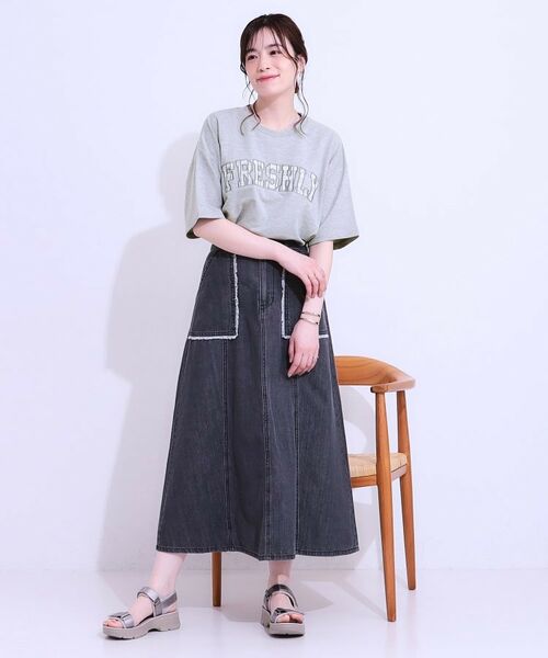 SHOO・LA・RUE / シューラルー カットソー | 【S-LL】ゆるっと大人カジュアルに 柄ロゴアソート ミニ裏毛トップス | 詳細3