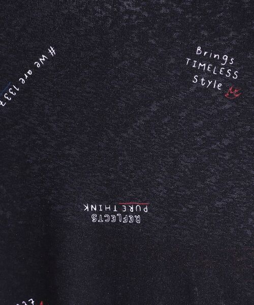 SHOO・LA・RUE / シューラルー Tシャツ | 【洗える/S-LL】ゆるっとこなれ見え 総柄プリント シアーTシャツ | 詳細8