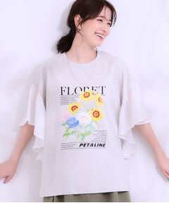 SHOO・LA・RUE / シューラルー カットソー | 【S-LL】リメイク風 ポンチョデザインTシャツ