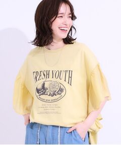 SHOO・LA・RUE / シューラルー カットソー | 【S-LL】リメイク風 ポンチョデザインTシャツ