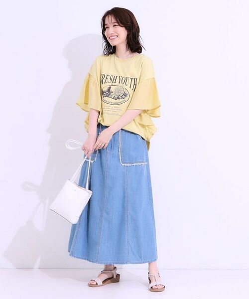 SHOO・LA・RUE / シューラルー カットソー | 【S-LL】リメイク風 ポンチョデザインTシャツ | 詳細11