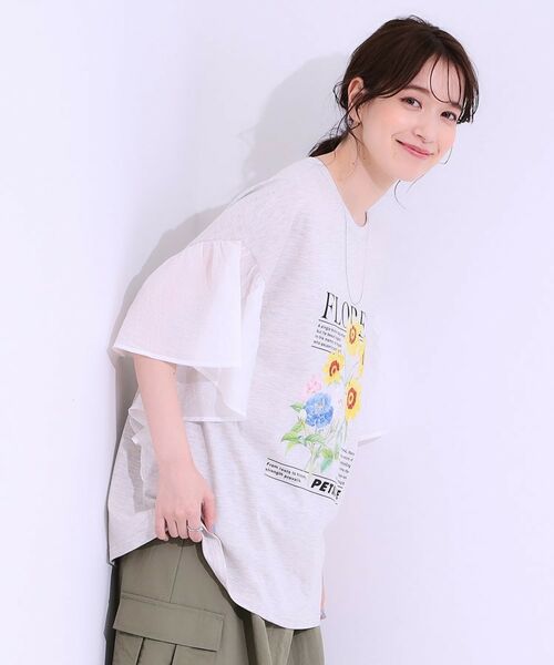 SHOO・LA・RUE / シューラルー カットソー | 【S-LL】リメイク風 ポンチョデザインTシャツ | 詳細13