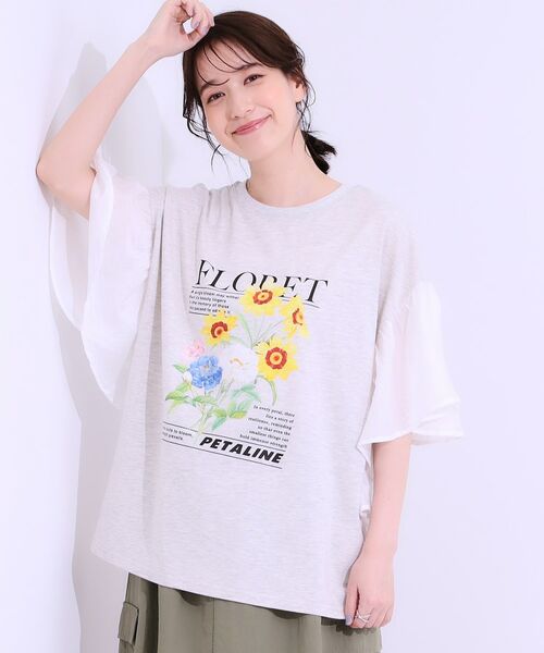 SHOO・LA・RUE / シューラルー カットソー | 【S-LL】リメイク風 ポンチョデザインTシャツ | 詳細14