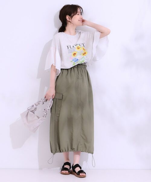 SHOO・LA・RUE / シューラルー カットソー | 【S-LL】リメイク風 ポンチョデザインTシャツ | 詳細15