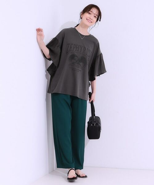 SHOO・LA・RUE / シューラルー カットソー | 【S-LL】リメイク風 ポンチョデザインTシャツ | 詳細7