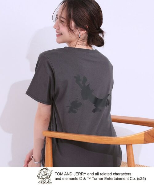 SHOO・LA・RUE / シューラルー Tシャツ | 【TOM and JERRY 別注】ベーシックTシャツ(チャコールグレー(414))