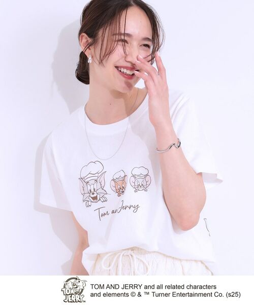 SHOO・LA・RUE / シューラルー Tシャツ | 【TOM and JERRY 別注】ベーシックTシャツ(ホワイト(101))