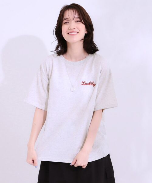 SHOO・LA・RUE / シューラルー Tシャツ | 【洗える/S-LL】サガラ刺繍アソートTシャツ | 詳細1