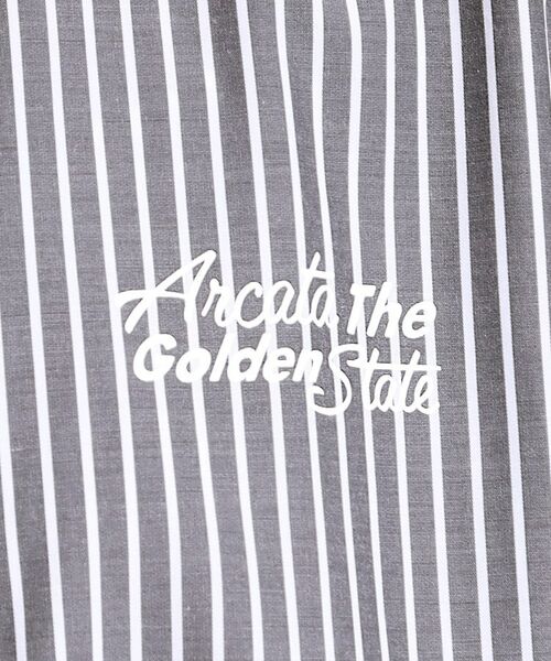 SHOO・LA・RUE / シューラルー ミニ丈・ひざ丈ワンピース | バックロゴが目を惹く ストライプシャツワンピース | 詳細4