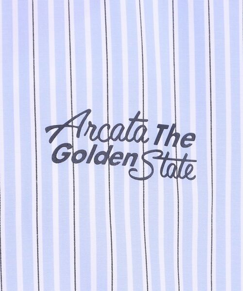 SHOO・LA・RUE / シューラルー ミニ丈・ひざ丈ワンピース | バックロゴが目を惹く ストライプシャツワンピース | 詳細8