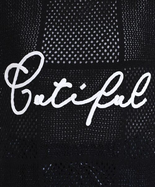 SHOO・LA・RUE / シューラルー ロング・マキシ丈ワンピース | 【前後2WAY】リネンライクブークレ パッチワーク風ニットワンピース | 詳細7