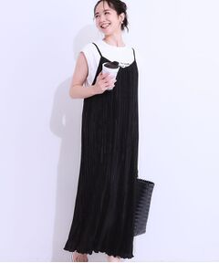 SHOO・LA・RUE / シューラルー ロング・マキシ丈ワンピース | 【S-LL】大人の楽ちんスタイルに プリーツキャミワンピース