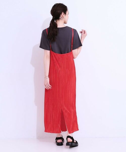 SHOO・LA・RUE / シューラルー ロング・マキシ丈ワンピース | 【S-LL】大人の楽ちんスタイルに プリーツキャミワンピース | 詳細11