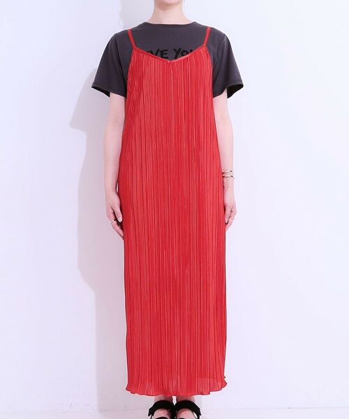 SHOO・LA・RUE / シューラルー ロング・マキシ丈ワンピース | 【S-LL】大人の楽ちんスタイルに プリーツキャミワンピース | 詳細13