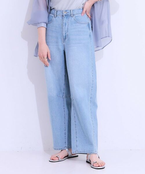 SHOO・LA・RUE / シューラルー デニムパンツ | 【S-LL】大人のこなれ見えスタイルに カーブデニムパンツ | 詳細5