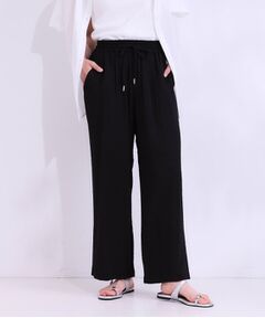 SHOO・LA・RUE / シューラルー パンツ | 【セットアップ可能/ひんやり/吸水速乾】サッカーストライプイージーパンツ