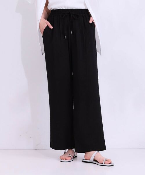 SHOO・LA・RUE / シューラルー パンツ | 【セットアップ可能/ひんやり/吸水速乾】サッカーストライプイージーパンツ | 詳細1