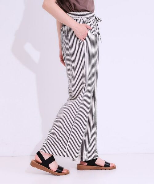 SHOO・LA・RUE / シューラルー パンツ | 【セットアップ可能/ひんやり/吸水速乾】サッカーストライプイージーパンツ | 詳細10