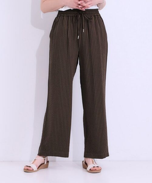 SHOO・LA・RUE / シューラルー パンツ | 【セットアップ可能/ひんやり/吸水速乾】サッカーストライプイージーパンツ | 詳細5