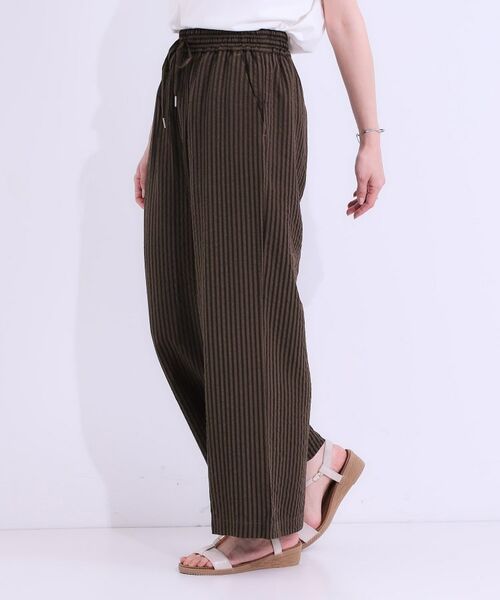 SHOO・LA・RUE / シューラルー パンツ | 【セットアップ可能/ひんやり/吸水速乾】サッカーストライプイージーパンツ | 詳細6