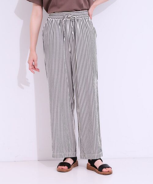 SHOO・LA・RUE / シューラルー パンツ | 【セットアップ可能/ひんやり/吸水速乾】サッカーストライプイージーパンツ | 詳細9