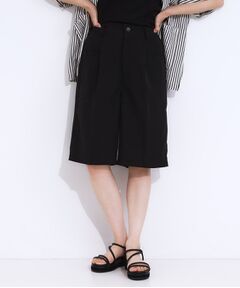 SHOO・LA・RUE / シューラルー ショート・ハーフ・半端丈パンツ | 【S-LL】大人のための 麻調タックハーフパンツ