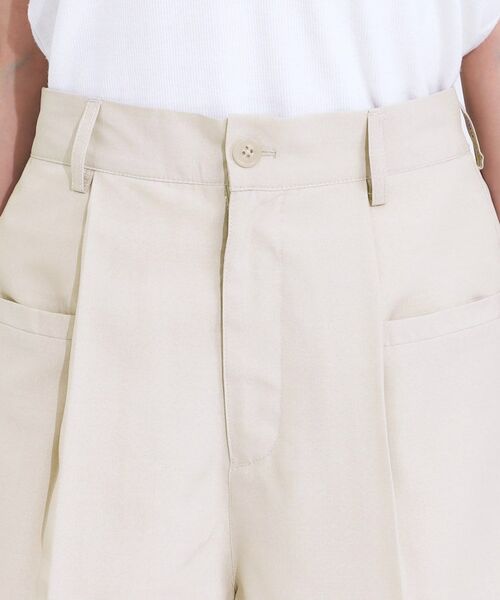 SHOO・LA・RUE / シューラルー ショート・ハーフ・半端丈パンツ | 【S-LL】大人のための 麻調タックハーフパンツ | 詳細12