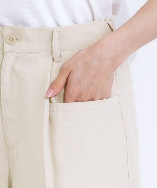 SHOO・LA・RUE / シューラルー ショート・ハーフ・半端丈パンツ | 【S-LL】大人のための 麻調タックハーフパンツ | 詳細14