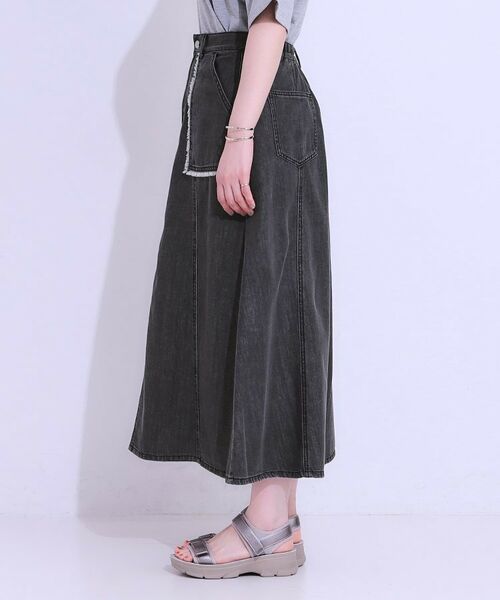 SHOO・LA・RUE / シューラルー スカート | 【S-LL】フリンジポケットがアクセント デニムフレアスカート | 詳細10