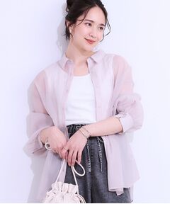SHOO・LA・RUE / シューラルー シャツ・ブラウス | 大人の上品なシアー感 オーガンジー シアーシャツ