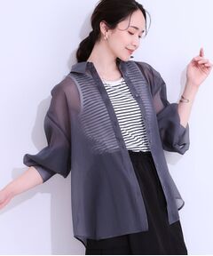 SHOO・LA・RUE / シューラルー シャツ・ブラウス | 大人の上品なシアー感 オーガンジー シアーシャツ