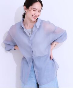 SHOO・LA・RUE / シューラルー シャツ・ブラウス | 大人の上品なシアー感 オーガンジー シアーシャツ